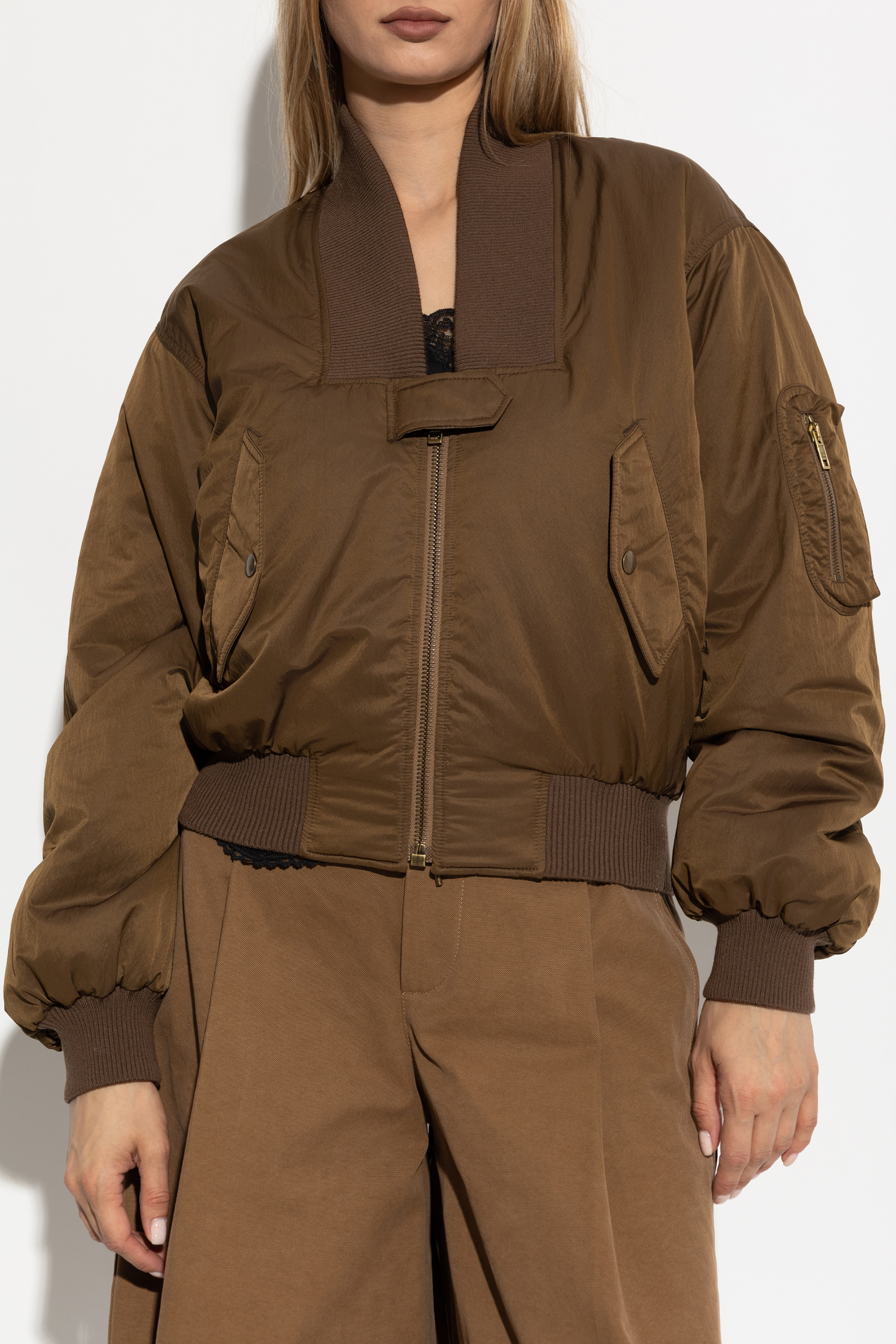 ジャケット CHLOE Brown Polyester Blend Bomber Jacket Brown Bomber jacket Chloé - Vitkac Canada